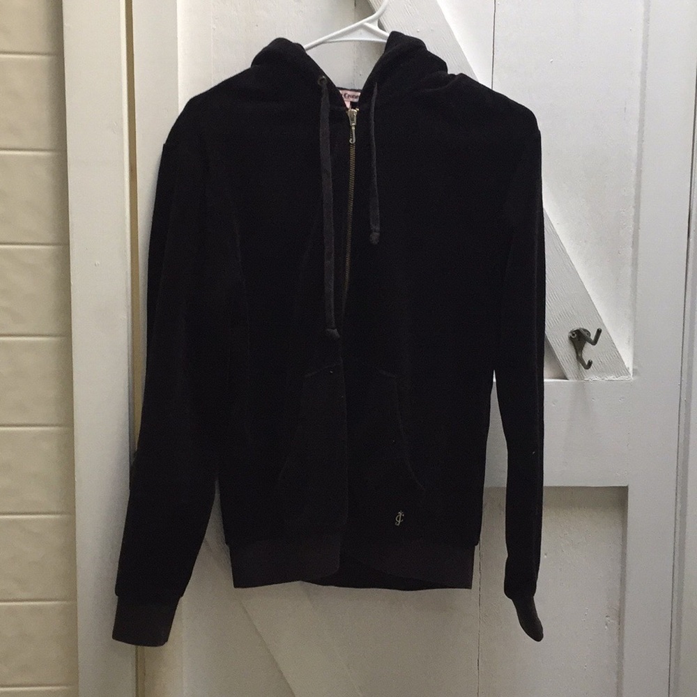 Juicy couture velour hoodie black small